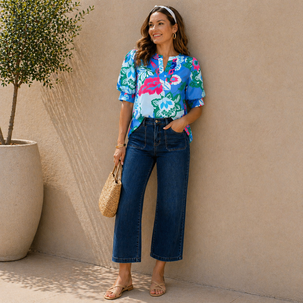 Kick crop jeans