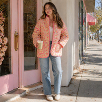 Pink Quilted Jacket