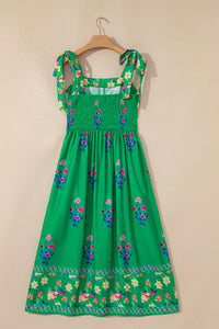 Green Floral Maxi Dress