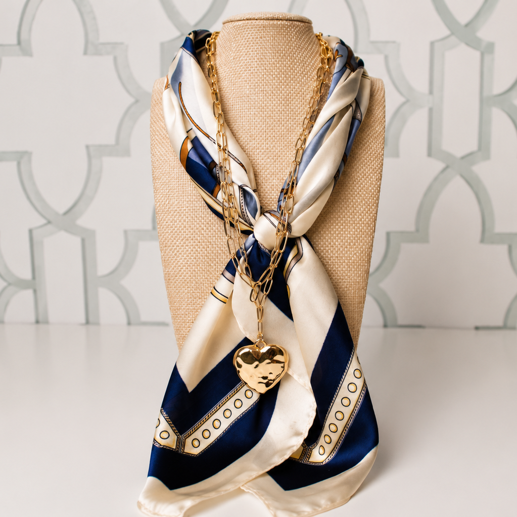 Harbor Heart Scarf Necklace