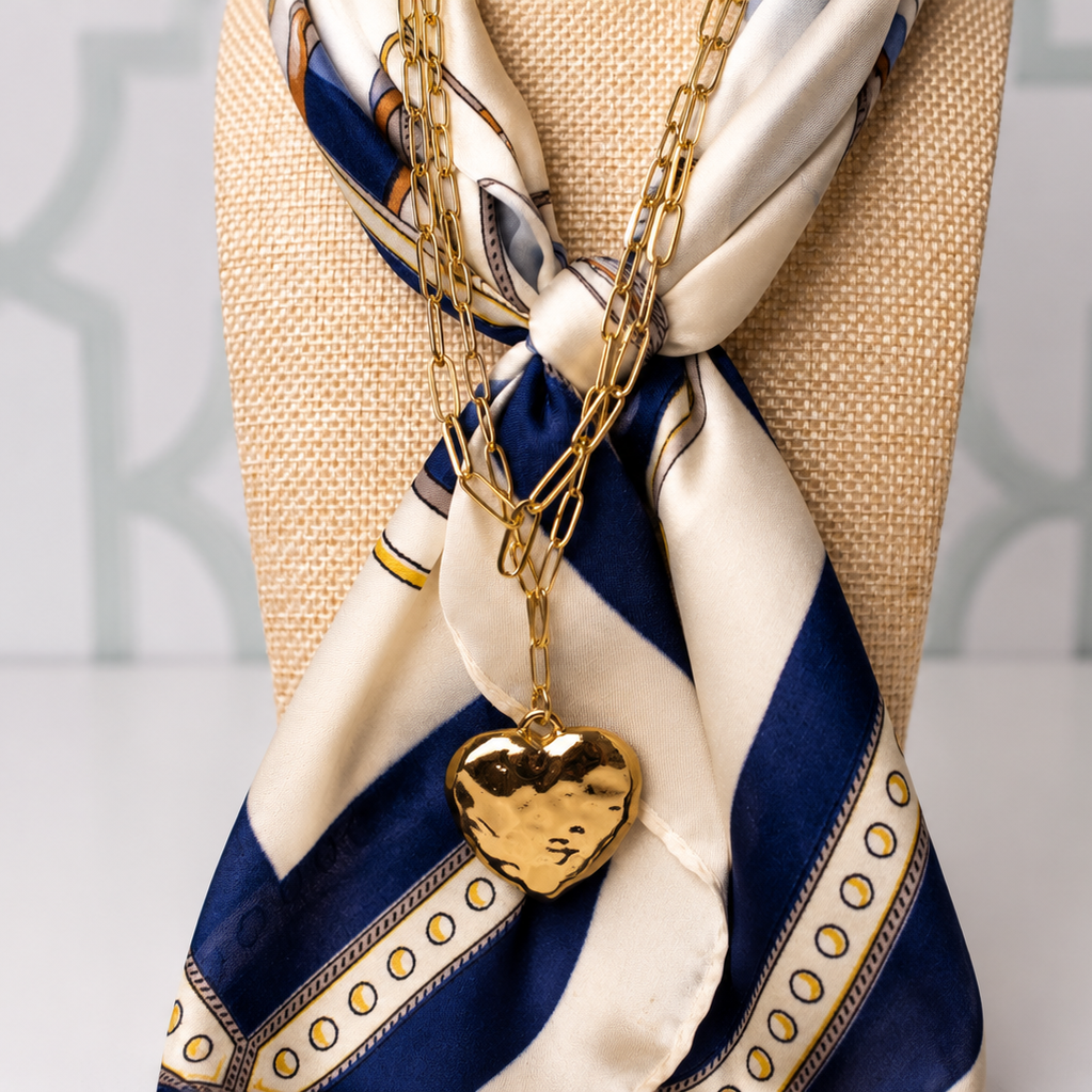 Harbor Heart Scarf Necklace