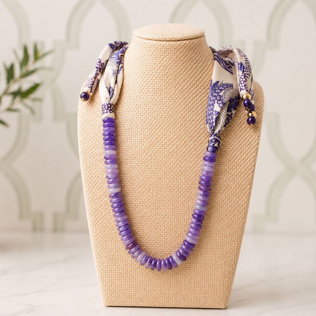 Lavender Manor Scarf Necklace