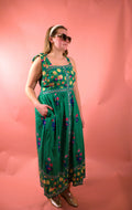 Green Floral Maxi Dress