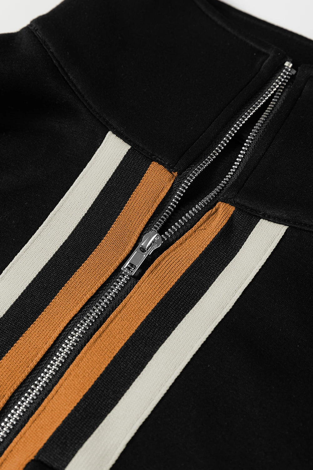 Black striped matching set