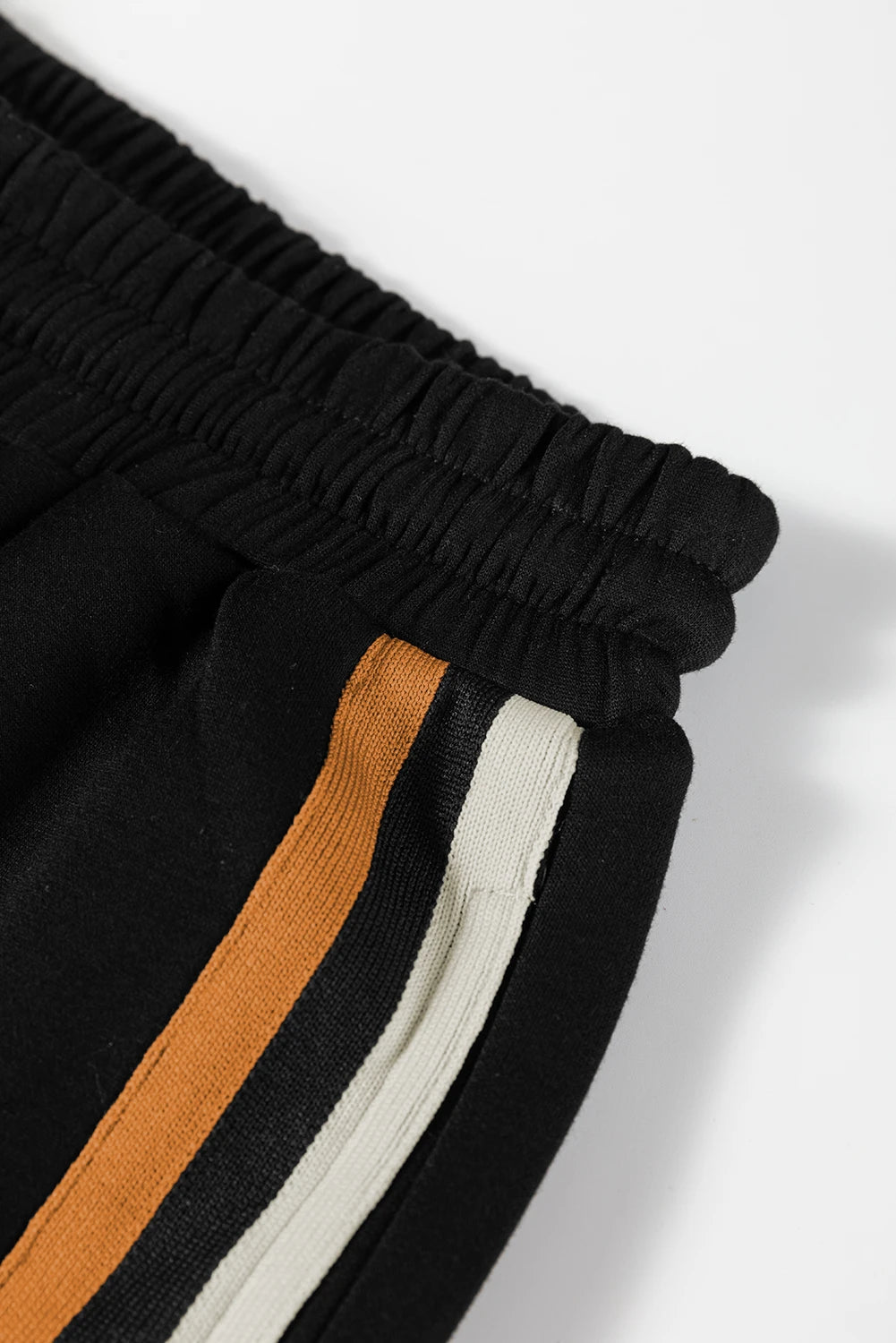 Black striped matching set