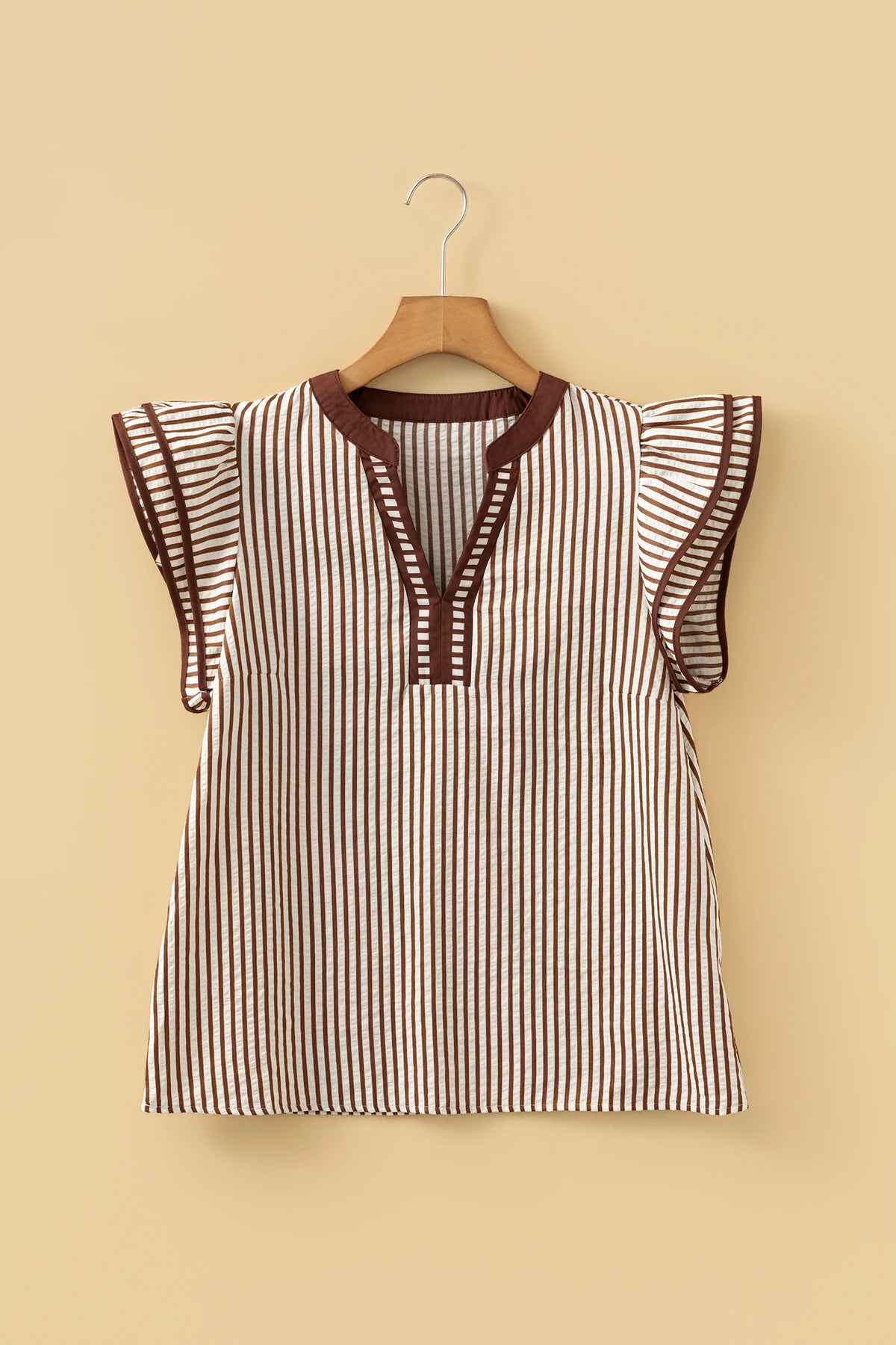 Brown and cream short sleeve