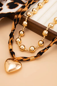 Cheetah scarf necklace