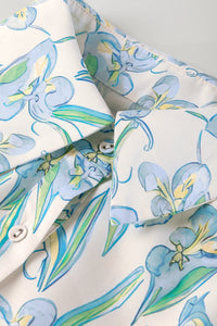 White and Blue Floral Dress