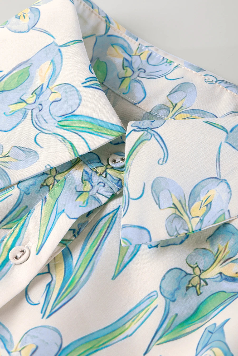 White and Blue Floral Dress