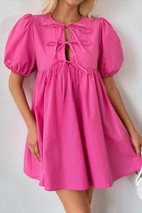 Pink Tie Front Dress