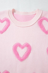 Texture Heart Sweater