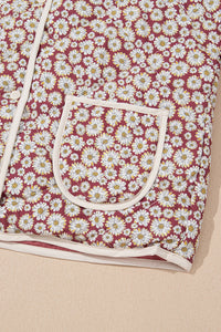 Red and cream quilted jacket